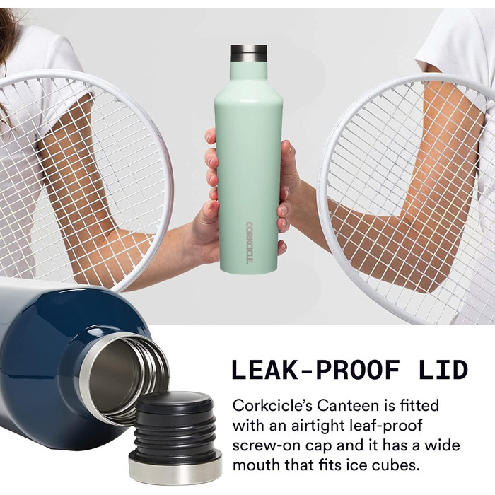 Термобутилка Corkcicle Canteen з трубочкою, потрійна ізоляція, нержавіюча сталь, тримає холод 25+ годин і тепло 12 годин, герметична, багаторазова, BPA-free, для води, яскравий дизайн
