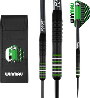 WINMAU Rookie набір латунних дротиків з крилами, стрижнями та ексклюзивною брошурою, синій, червоний, зелений