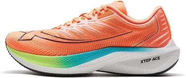 Чоловічі бігові кросівки XTEP One-Piece, літні, сітчасті, дихаючі, з амортизацією, для бігу та спорту (44 EU, флуоресцентний помаранчевий)