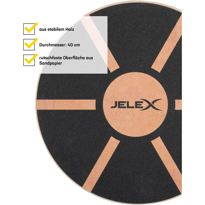 Балансувальна дошка JELEX Hold Control 40 см для тренування рівноваги, фітнесу, дошка для планки, для спортзалу та домашніх тренувань, універсальна для всього тіла