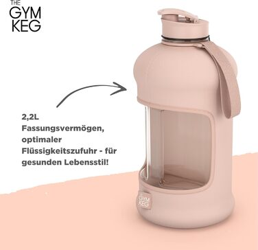 Гімнастичний глечик Gym Keg 2.2L з сумкою та ручкою: багаторазова спортивна пляшка для фітнесу, йоги, екологічна, без BPA