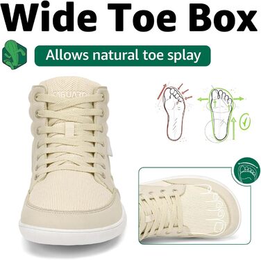 Чоботи для пішоходів Saguaro Unisex з широкою передньою частиною та плоскою підошвою, розмір 36-48 (Бежевий, 46 EU)