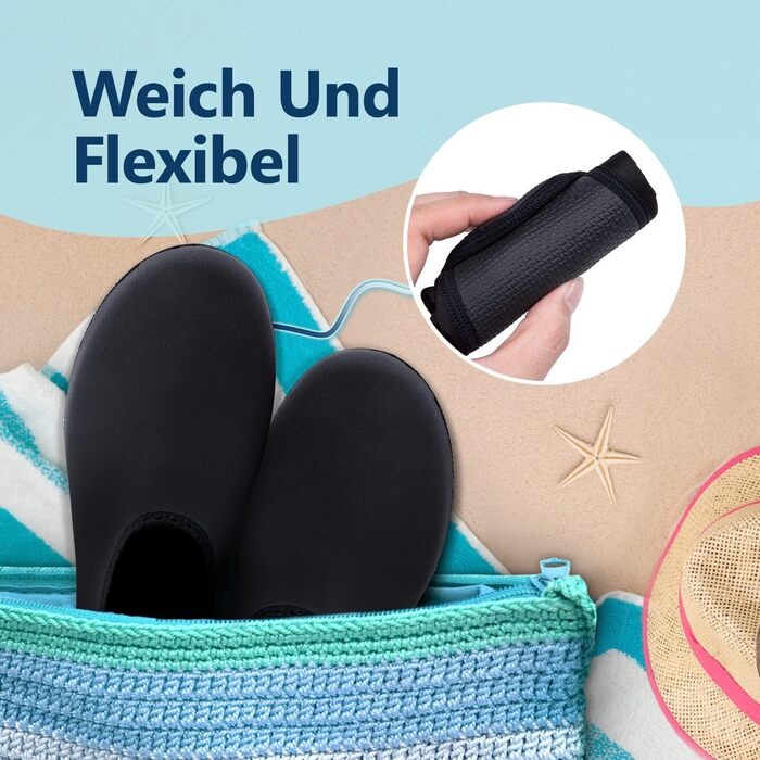 Шкарпетки-кальсони для плавання JackShibo: чоловічі та жіночі, чорні, 37/38 EU