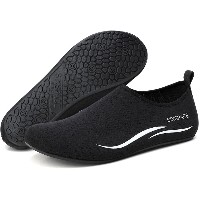 Шкарпетки для плавання Sixspace: жіночі шкарпетки для басейну, пляжу, моря та водних видів спорту (чорний, 38 EU)