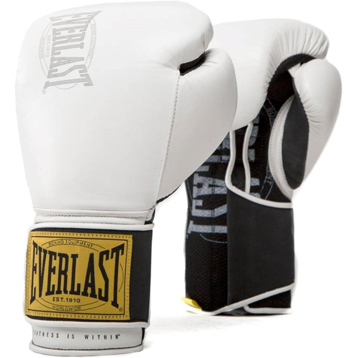 Боксерські рукавички Everlast 1910 Classic білі 16oz, унісекс, для тренувань
