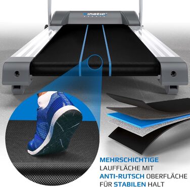 Бігова доріжка KINETIC SPORTS Pro KST3000, складана, 1100 Вт, 12 програм, нахил, динаміки, до 12 км/год, велика бігова поверхня