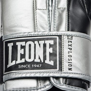 Боксерські рукавички LEONE 1947 Nexplosion, сріблясті, 10 oz, для дорослих