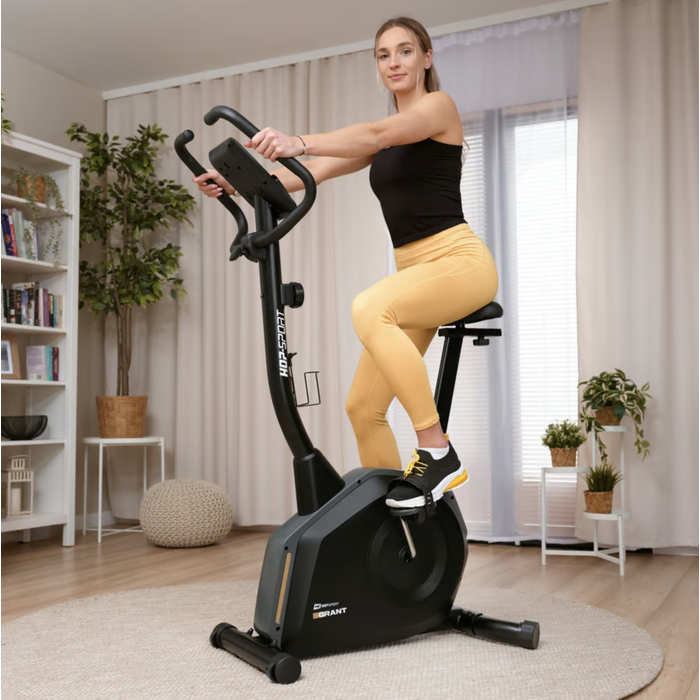Велотренажер Hop-Sport HS-4000H Grant чорно-золотистий