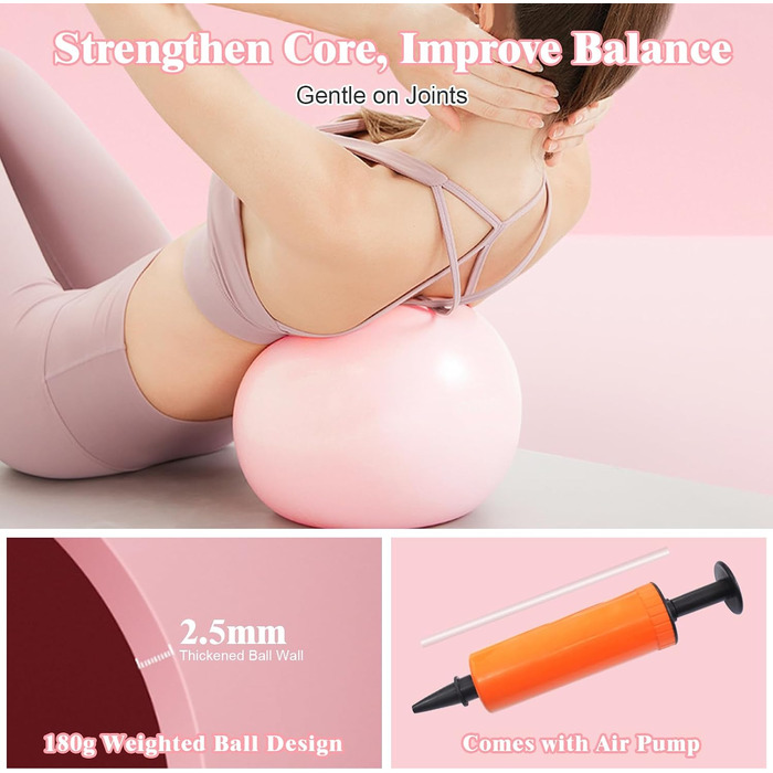 Комплект для пілатесу для жінок Home Pilates Essentials Kit 13-в-1: кільце, м'яч, 5 гумок опору TPE, утяжелители для щиколоток, еспандер-вісімка, стрічка для розтяжки та водонепроникна сумка (13 предметів)