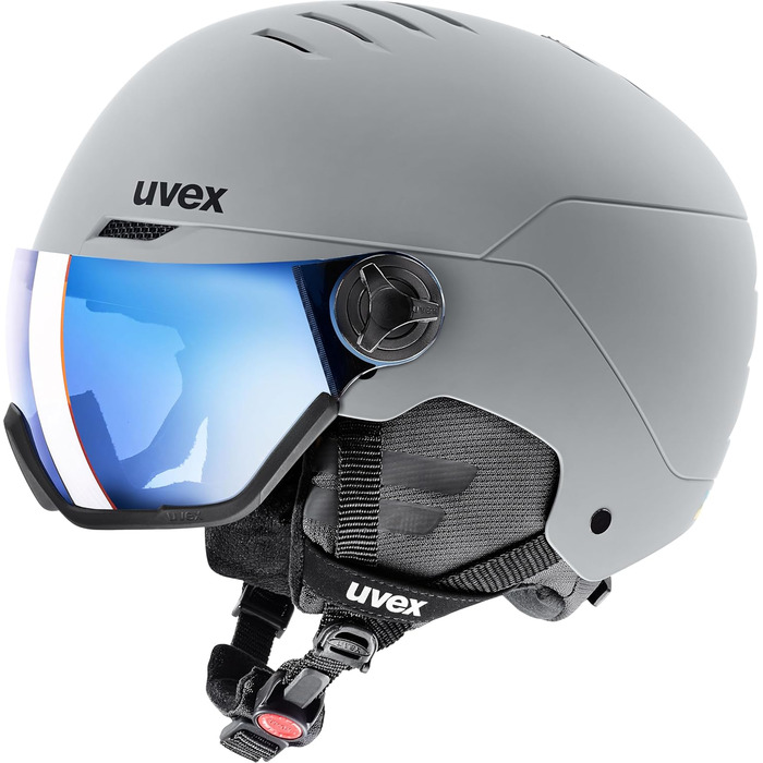 Лижний шолом Uvex Wanted Visor з візором, матовий, синій