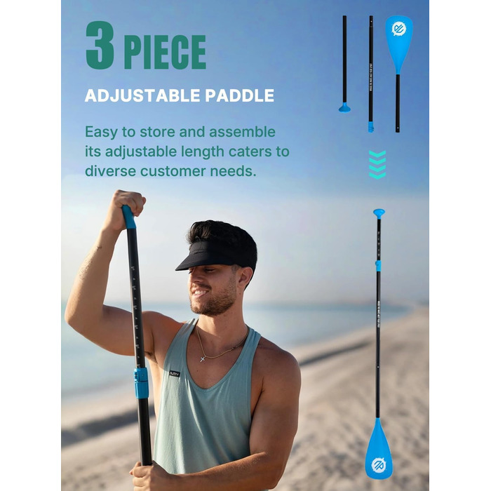 Надувне SUP-борд Niphean Stand Up Paddle Board з сидінням та аксесуарами, 320 см, для 2 осіб, 200 кг, для будь-якого рівня підготовки