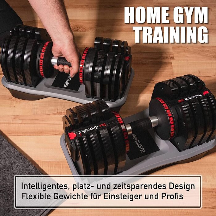 Професійний набір гантелей Profihantel X36 з регулюванням ваги | 2-36 кг | Зручна система кріплення | Комплект з підставками