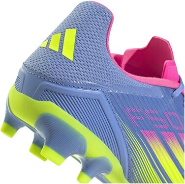 Бутси для футболу Adidas F50 League Unisex Multi Ground (47 EU, Синьо-жовто-рожеві)