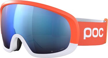 Гірськолижна маска POC Fovea Mid Clarity Comp+ для змагань, флуоресцентно-помаранчева/синя лінза Spektris Blue