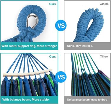 Гамак для відпочинку на відкритому повітрі: кемпінг, балкон, сад. З дерев'яною перекладиною та сумкою. Зелений колір