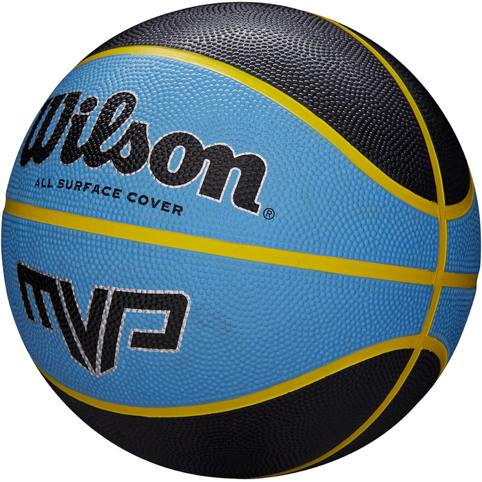 Баскетбольний м'яч Wilson MVP Outdoor для вулиці (асфальт, бетон, пластик), чорно-синій, розмір 5
