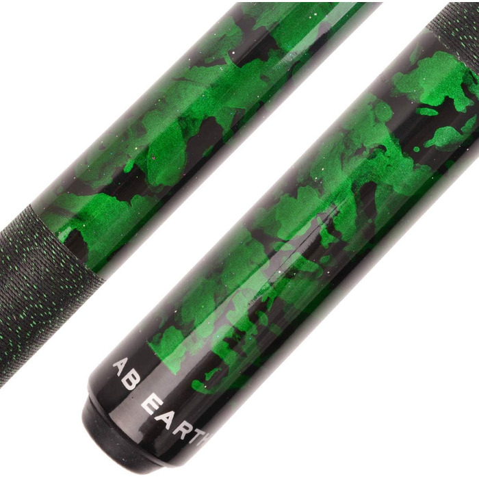 Більярдний кий AB Earth 2-х частинний, 147.3 см, зелений, 19oz, ручне розмальовування, з ірландським лляним обмотуванням