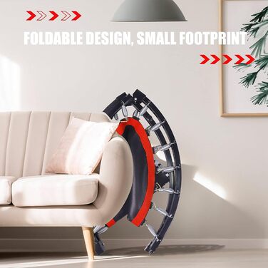 Міні-батут для фітнесу Kanchimi з ручкою, 122 см, чорний