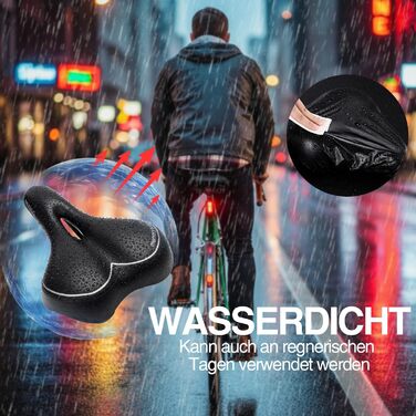 Преміум велосипедний сідло для чоловіків та жінок, водонепроникне, з гелевим наповнювачем, зручне, ергономічне, дихаюче, амортизуюче, для трекінгу, міста, MTB, e-bike