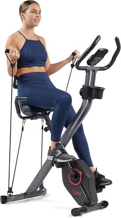 Складаний магнітний велотренажер Sunny Health & Fitness X-Bike Pro, 136 кг, 14 рівнів навантаження, ергономічна підтримка, сумісний з SunnyFit App