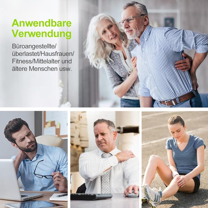 Пристрій TENS AUVON: 2 канали, 20 програм, 10 електродів для зняття болю в спині, шиї, плечі, нозі