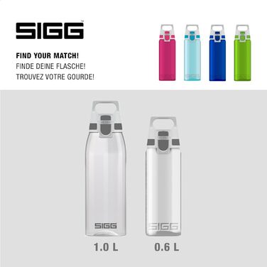 SIGG пляшка для води Tritan ONE, прозора, 0,6 л, для газованих напоїв, без BPA, легка, герметична, придатна для миття в посудомийці
