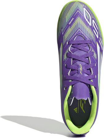 Дитячі футбольні бутси adidas F50 Club Turf для футболу, розмір 30 EU, Purple Rush/Cloud White/Lucid Lemon