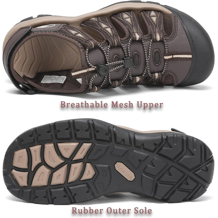 Чоловічі сандалі FLARUT літні трекінгові спортивні бежеві (40 EU) - для пляжу, прогулянок та активного відпочинку