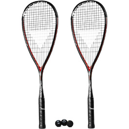 Набір для сквошу Tecnifibre Carboflex 125 S: 2 ракетки та 3 професійні м'ячі