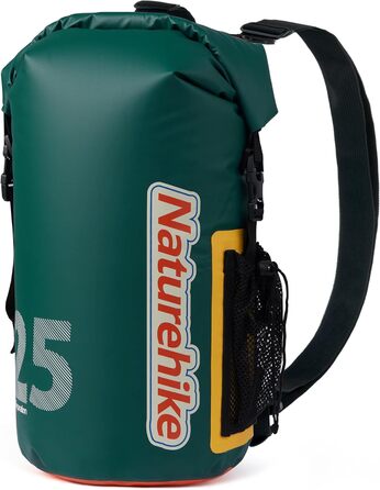 Водонепроникний рюкзак Naturehike Dry Bag 25L – 15L/10L, для каякінгу, риболовлі, рафтингу, плавання, сноубордингу (зелений)