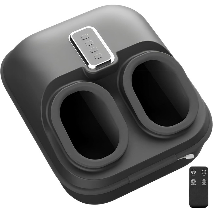 Масажер для ніг BeSokar Shiatsu з пультом, 6D-кнесірування, ролики, повітряна компресія, 3 рівні інтенсивності, теплова терапія