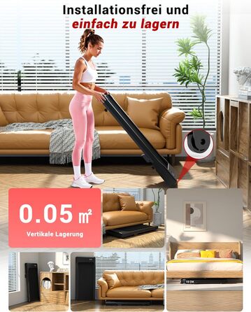 Бігова доріжка Superun Walking Pad з ухилом 6%, для дому, з додатком, до 136 кг, чорна. Швидкість до 12 км/год