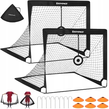Набір з 2-х дитячих футбольних воріт: портативні, складані, легкі (120x90x90 см)