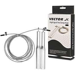 Стале стрибкове канат Vector X з алюмінієвими ручками для фітнесу вдома та в спортзалі