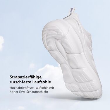 Жіночі кросівки Hawkwell Cloud Zero для ходьби та тенісу, з амортизацією, дихаючі, для спорту, фітнесу, тренувань, бігу, з неслизькою підошвою, для медичного використання (42 EU, білий)