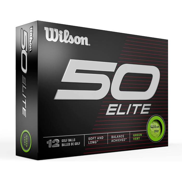 Гольф-м'ячі Wilson Fifty Elite, зелені, стандартний розмір, 12 шт