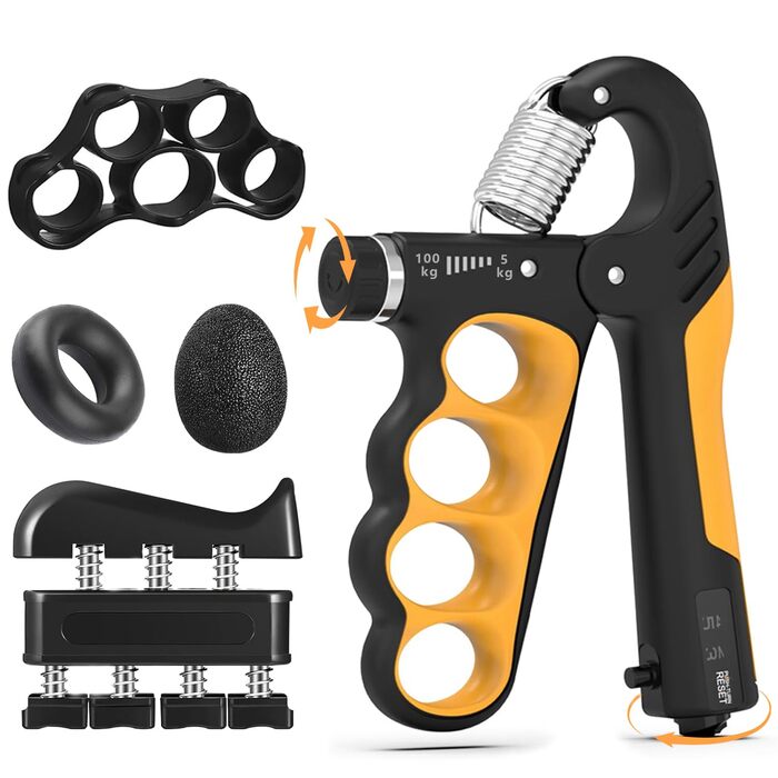 Набір для тренування Griffkraft (5 шт.): ергономічний тренажер зап'ястя, тренажер сили рук та пальців. Для спортсменів та реабілітації рук