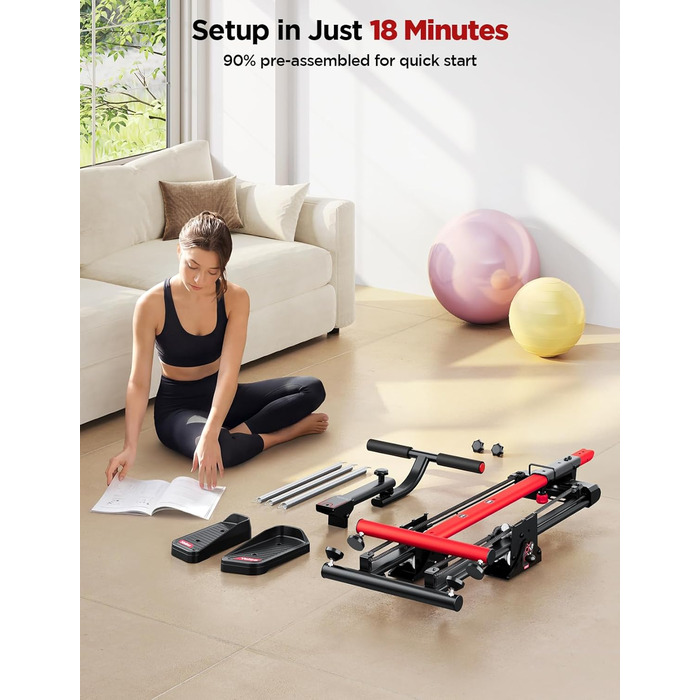 Сходи-степер YOLEO з регульованим опором для дому, компактний кардіо-тренажер, 3 режими тренувань, великі платформи, 90% зібраний, з ручкою