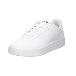 Жіночі шкіряні кросівки adidas Court Plateau коричневі, розмір 36 2/3 EU, Cloud White/Core Black