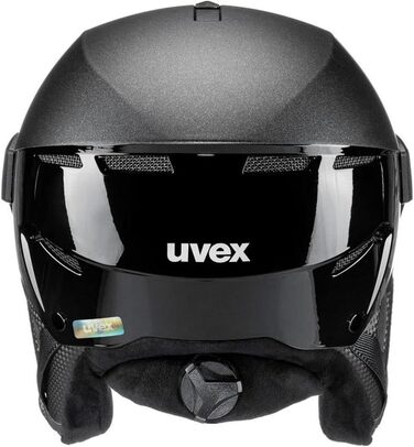 Лижний шолом uvex Instinct Visor Pro V з візором, для жінок і чоловіків, регульований розмір, чорний, 59-61 см