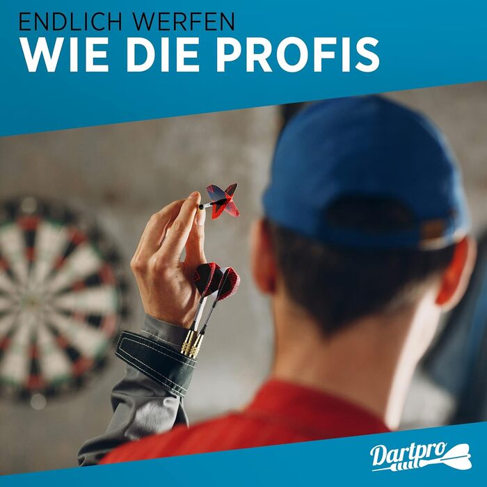 Електронний дартс DartPro [DAS ORIGINAL] - Професійна мішень з 6 дротиками, бездротова, 65 варіантів гри, Double IN/Double Out. Комплект з 12 дротиків