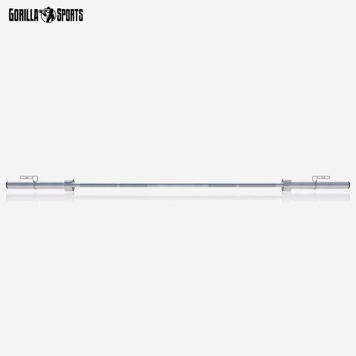Олімпійський гриф GORILLA SPORTS 220 см, 50 мм, до 450 кг, з хромованим покриттям і замками, гриф для штанги