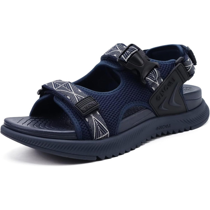 Чоловічі сандалії ONCAI Wandersandalen: сітка, літо, пляж, водний спорт, трекінг, регульовані ремінці (49 EU, блакитний)