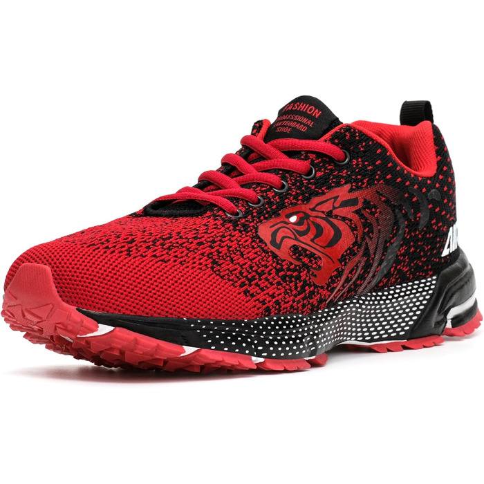 Чоловічі кросівки ASHION для бігу та занять спорту: дихаючі, легкі, червоні (46 EU)