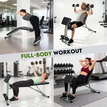 Регульована лавка для тренувань з 7-позиційною спинкою та 6-позиційним регулюванням, для дому або спортзалу (водостійка шкіра PU)