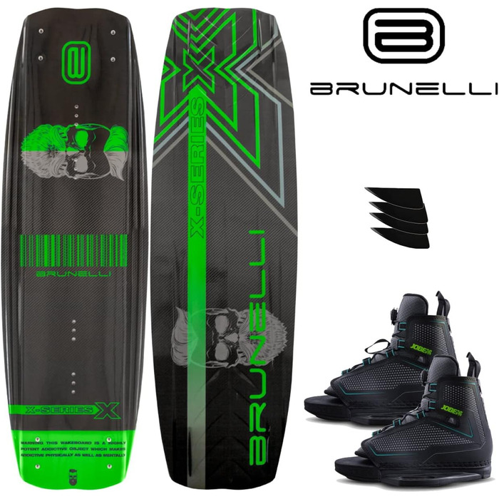Комплект вейкборда Brunelli Carbon 138 см з кріпленнями Jobe Maze