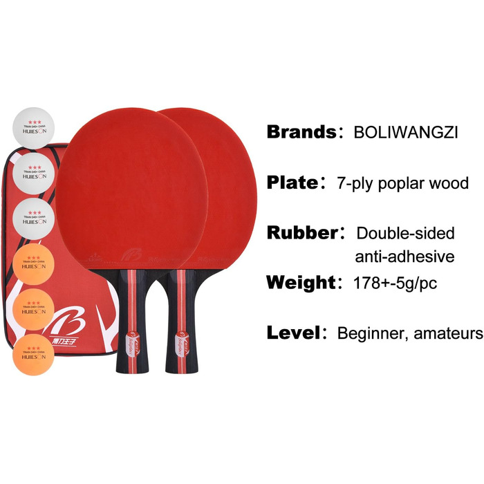 Набір для настільного тенісу з ракеткою та 6 м'ячами Lynlon