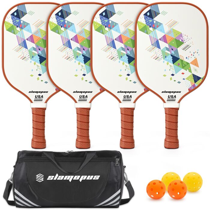 Набір для піклболу: ракетки з графіту та скловолокна, м'ячі та сумка | Ідеально для початківців