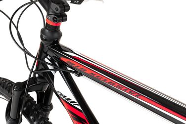 Гірський велосипед KS Cycling Hardtail 26'' Sharp, чорний-червоний