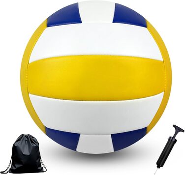 Волейбольний м'яч Bibykivn Official Size 5, водостійкий, з насосом, PVC поверхня, для пляжу, басейну та спортивних ігор. Колір: блакитно-зелений